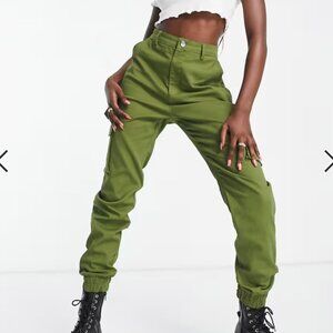 Missguided Green Cargo Pants, Size US6